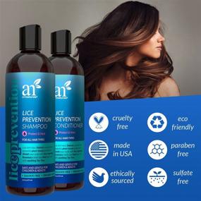 img 1 attached to 🌿 artnaturals Lice Prevention Shampoo and Conditioner - Rosemary & Tea Tree Blend - Shield for Adults & Kids - Safe Daily Use - 16 Fl Oz (473ml)