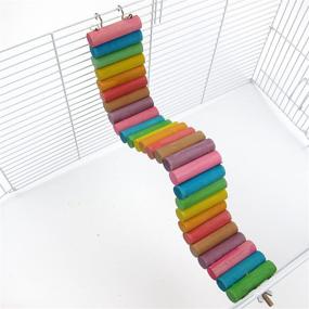 img 2 attached to 🐦 Alfie Pet - Samuel Bendable Bridge Ladder Toy for Birds - Enhance Your Avian Friend's Playtime