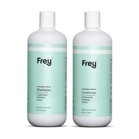 img 4 attached to 💆 FREY Natural Shampoo and Hair Conditioner - Sulfate Free with Argan, Coconut, and more (16oz Bottle)