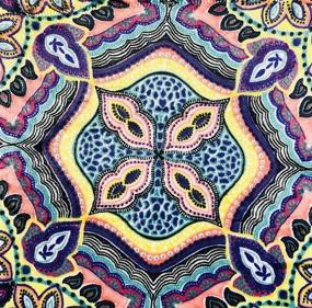 img 2 attached to 🧣 Boho Velvet Fleece Throw Blanket: Soft Plush Paisley Accent, Teal Hot Pink Purple Yellow Black VCNY Yara Bright