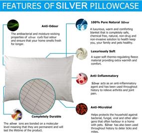 img 2 attached to 💆 Revolutionary Acne Pillowcase with Silver Technology for Clear, Radiant Skin - 1 Standard Pillowcase