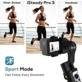 img 2 attached to 📸 Hohem iSteady Pro3: 3-Axis Handheld Gimbal Stabilizer for GoPro 8 & Action Cameras - Splash Proof, Wireless Control, and Tripod Stick Included