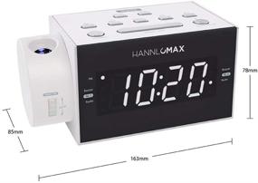 img 2 attached to 📻 HANNLOMAX HX-109CR PLL FM Radio with Dual Alarm, Time Projection, USB Port, and LED Display - White