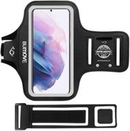 📱 premium black armband for samsung galaxy s21 plus, s20 fe, s20 plus, and s10 plus - bumove gym running workouts cell phone arm band with key holder logo