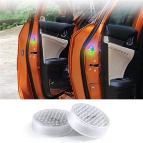 img 4 attached to 🚦 Enhance Car Safety with JAYEJA Car Door Warning Light – Universal Wireless Anticollision Lamp for Any Car (Multicolor)