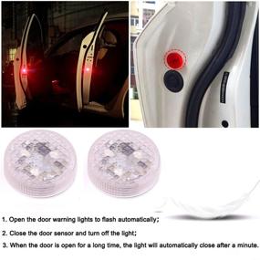 img 1 attached to 🚦 Enhance Car Safety with JAYEJA Car Door Warning Light – Universal Wireless Anticollision Lamp for Any Car (Multicolor)