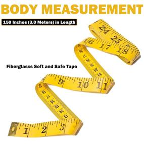 img 3 attached to 📐 TACVEL 4 Pack Tape Measure Set - Soft Tapes, Retractable, Lock Pin & Push Button Measuring Tape for Sewing, Body, Tailoring