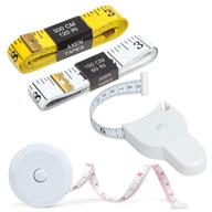 📐 tacvel 4 pack tape measure set - soft tapes, retractable, lock pin & push button measuring tape for sewing, body, tailoring logo