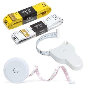 img 4 attached to 📐 TACVEL 4 Pack Tape Measure Set - Soft Tapes, Retractable, Lock Pin & Push Button Measuring Tape for Sewing, Body, Tailoring