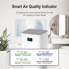 img 1 attached to 🌬️ UNbeaten Large Room Kitchen Smart WiFi Air Purifier – H13 True HEPA Filter, Reduces Smoke, Pollen, Dirt, and Odor – Covers 1800ft² with PM2.5 Display and Aromatherapy Function