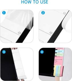 img 2 attached to 📝 MOSISO Acrylic Monitor Memo Board: Sticky Note Reminder Phone Holder, Office & Home Desktop Organizer with 2 Side Panels (Left & Right)