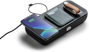 img 1 attached to Orbitkey Nest - Adjustable Desk Organizer Case with 🖥️ In-Built Wireless Charger, Portable & Customizable, Movable Dividers, Ash Finish