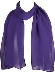 img 2 attached to Chiffon Chiffon Scarves DDN43PJ2 Burgundy Women's Accessories and Scarves & Wraps