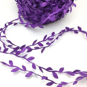 img 4 attached to 🎀 Purple Leaf Ribbon - FQTANJU, 10 Yards