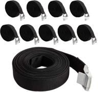 🚚 10 pack 16ft x 1in lashing straps with cam buckle - heavy duty tie down straps for kayak, canoe, truck, boat, car roof logo