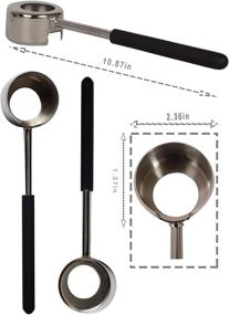 img 3 attached to 🥥 Stainless Steel Coconut Opener Kit with Hammer & Wooden Handle - 11pcs Set Including Coconut Spoon, Drinking Straws, Straw Cleaner, Carry Bag - Premium Opener Tool for Easy Coconut Opening