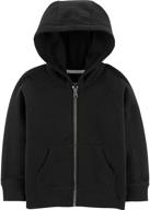 🧥 stay stylish and warm with carters classic fleece zip up pockets boys' fashion hoodies & sweatshirts logo