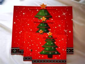 img 1 attached to 🎁 Classic Winter Holiday Design Set: (12 Pack) Reusable Bags Assorted Sizes for Present Wrapping