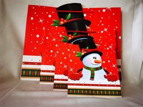 img 3 attached to 🎁 Classic Winter Holiday Design Set: (12 Pack) Reusable Bags Assorted Sizes for Present Wrapping