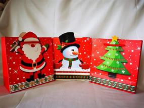 img 4 attached to 🎁 Classic Winter Holiday Design Set: (12 Pack) Reusable Bags Assorted Sizes for Present Wrapping