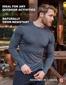 img 1 attached to Merino.tech Merino Wool Base Layer - Men's Long Sleeve Thermal Shirts: Lightweight, Midweight, Heavyweight - 100% Merino Wool