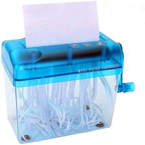 img 4 attached to Portable Shredder SENREAL Documents Stationery Blue