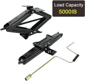 img 3 attached to 🏕️ BLACKHORSE-RACING 5000 lb Lift 24'' RV Scissor Jack - Stabilizing Jacks for Pop-Up Camper and Travel Trailer - Pack of 2