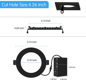 img 1 attached to 🔆 Enhance Your Space with JJC 4 Inch Slim LED Recessed Lighting: Includes Junction Box