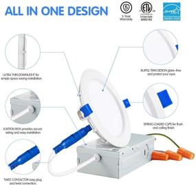 img 3 attached to 🔆 Enhance Your Space with JJC 4 Inch Slim LED Recessed Lighting: Includes Junction Box