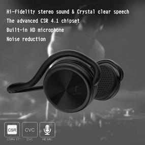 img 3 attached to 🎧 BESIGN SH03 беспроводные спортивные наушники Bluetooth: 25 часов воспроизведения музыки, беспроводные стерео наушники для бега для потоковой передачи музыки и громкой связи