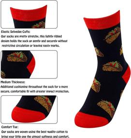 img 2 attached to SOCKFUN Boys Socks 4-10 Years, Funny Animal Shark Space 🧦 Dinosaur Novelty Socks for Kids - 4 Pack with Gift Box