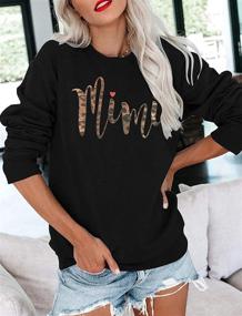 img 2 attached to EGELEXY Leopard Sweatshirt Letter Grandma Outdoor Recreation in Hiking & Outdoor Recreation Clothing
