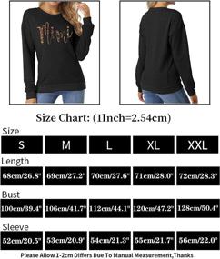 img 3 attached to EGELEXY Leopard Sweatshirt Letter Grandma Outdoor Recreation in Hiking & Outdoor Recreation Clothing