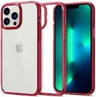 spigen ultra hybrid designed for iphone 13 pro max case (2021) - red crystal logo