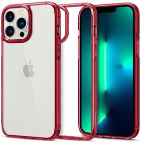 img 4 attached to Spigen Ultra Hybrid Designed For IPhone 13 Pro Max Case (2021) - Red Crystal