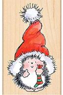 🎅 penny black 4283k santa's hat stamp: premium wood mounted rubber stamp logo