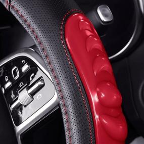 img 1 attached to Steering Wheel Cover Breathable Protector Interior Accessories