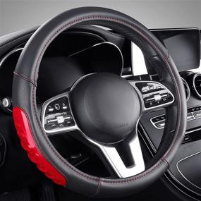 img 4 attached to Steering Wheel Cover Breathable Protector Interior Accessories