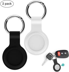 img 3 attached to Pulse Protective Silicone Case Compatible With Apple AirTags – Key Tracker Protective Cover – Durable Silicone Keychain Tracker Cover (Black &Amp