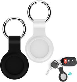 img 4 attached to Pulse Protective Silicone Case Compatible With Apple AirTags – Key Tracker Protective Cover – Durable Silicone Keychain Tracker Cover (Black &Amp