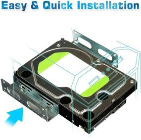 img 1 attached to 🔧 Jimcom 3.5" крепление для жесткого диска: Бесшовный 5.25 до 3.5 переходник для установки жесткого диска