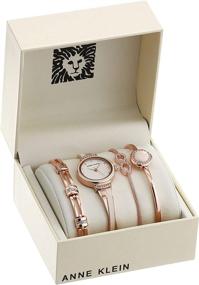 img 3 attached to Изысканный комплект часов и браслета Anne Klein для женщин с премиальным кристальным декором, модель AK/3578: Временная Сочетание Элегантности и Стиля