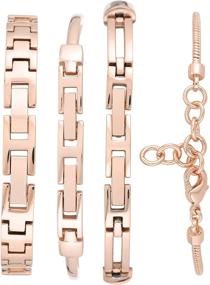 img 1 attached to Изысканный комплект часов и браслета Anne Klein для женщин с премиальным кристальным декором, модель AK/3578: Временная Сочетание Элегантности и Стиля