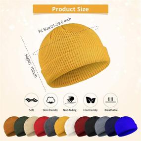 img 3 attached to 🧢 Geyoga 12 Pieces Trawler Beanie Hats: Trendy Knit Cuff Skull Caps for Men & Women