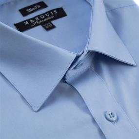 img 1 attached to 👔 Marquis French Spread Collar Solid: Exquisite Classic Appeal for a Polished Look