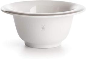 img 1 attached to 🪒 Classy and Durable: MÜHLE White Porcelain Platinum Rim Shaving Dish