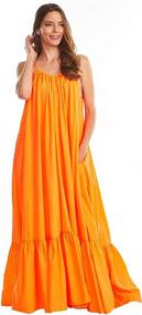 img 4 attached to Tov Elegance Spaghetti Rideau Orange Women's Clothing for Dresses