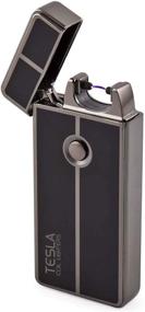 img 4 attached to Revolutionary Tesla Coil Lighters: USB Rechargeable Windproof Arc Lighter in Gun Metal Finish