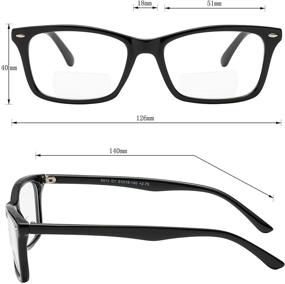 img 1 attached to 👓 2-Pack Fashionable Bifocal Reading Glasses: High-Quality, Comfortable Readers for Men and Women