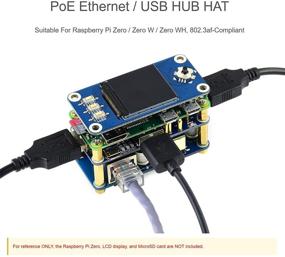 img 1 attached to 🔌 Raspberry Pi Zero PoE Ethernet/USB HUB HAT - 10M/100M RJ45 Ethernet Port, 3x USB 2.0 Ports, 802.3af-Compliant, Power over Ethernet USB HUB Expansion Board for Raspberry Pi Zero W WH